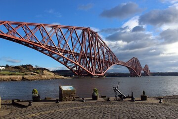 Forth Bridge, seen from North Queensferry, Fife.