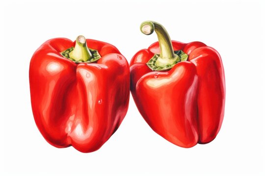 Roasted red peppers icon on white background
