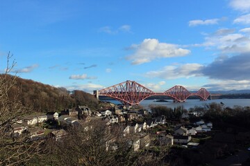 North Queensferry, Fife, and the Forth Bridge.