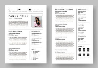 Modern and Clean Resume Design Layout