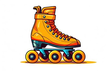 Roller Skating icon on white background
