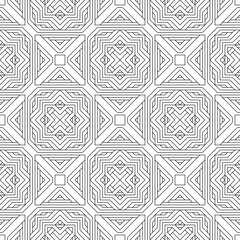 Vector seamless pattern. Modern stylish texture. Monochrome, linear abstract background.