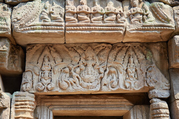 Preah Khan Temple in Angkor, Cambodia, was created by Jayavarman VII in the 12th century