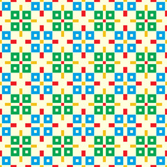 Checks wallpaper. Seamless geometric pattern. Squares background. Polygons ornament. Geometrical motif. Digital paper. Textile print. Web design. Vector art
