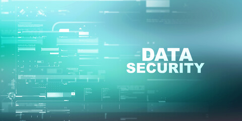 2d illustration abstract Cyber security

