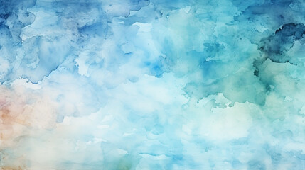 Hand painted watercolor sky and clouds, abstract watercolor background, illustration