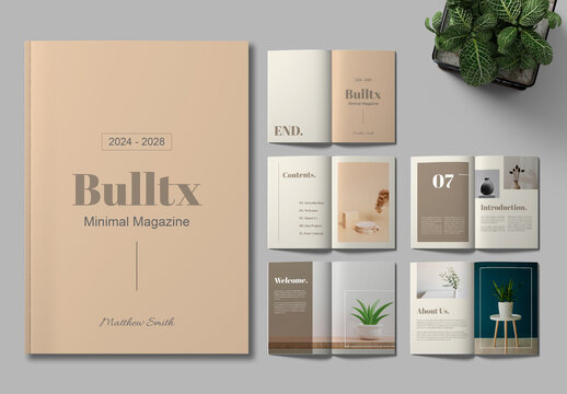 Minimalist Magazine Template Layout