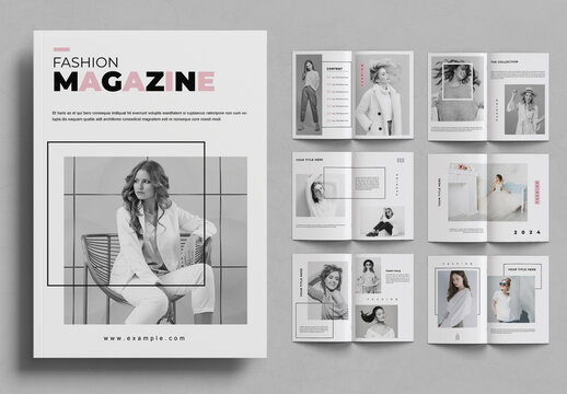 Fashion Magazine Layout Design Template