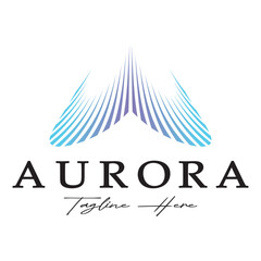 aurora logo design icon illustration vector template