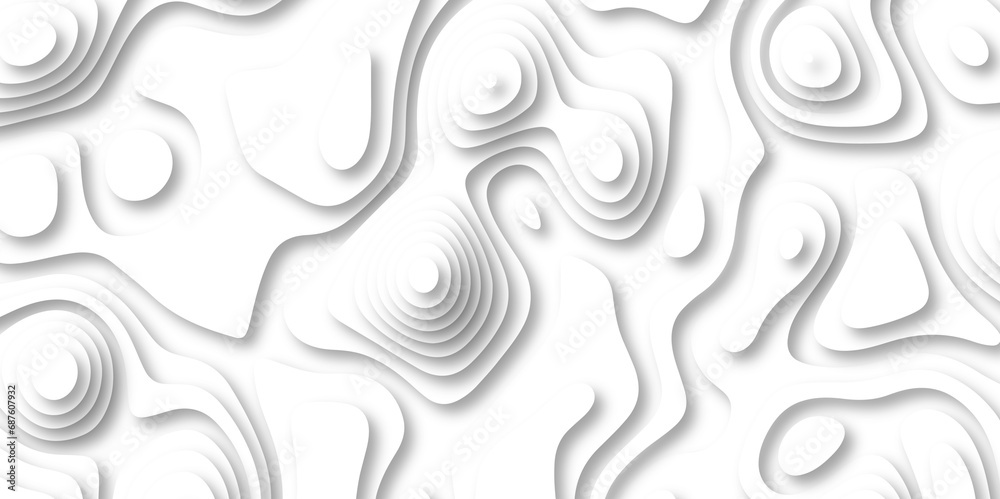 Aufkleber Topographic map. Geographic mountain relief. Abstract lines background paper texture Imitation of a geographical map shades .Topographic contour lines vector map seamless pattern vector illustration.