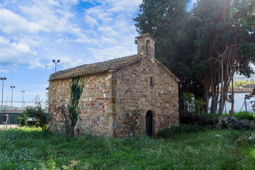 Fototapeta na wymiar Romanesque Chapel of Sant Martí, Montgat, Spain