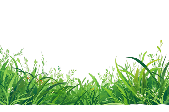 Fresh green grass meadow background transparency generative AI