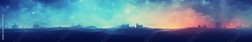 Poster abstract city background or pattern, creative web site header or footer template