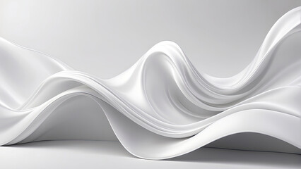 Obraz premium beautiful wave white silk abstract background