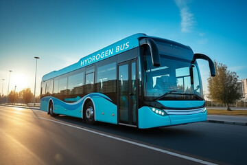 Hydrogen fuel cell bus concept	 - obrazy, fototapety, plakaty