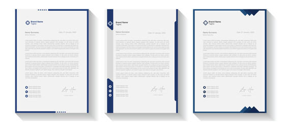 corporate modern letterhead design template with yellow, blue, green and red color. creative modern letter head design template for your project. Modern Business Letterhead Design Template, Abstract