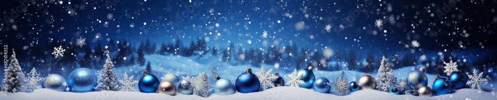 Wall mural abstract background with christmas theme, web site header or footer template
