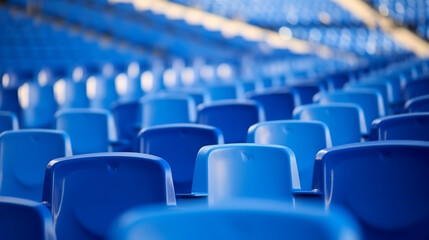 Naklejka premium tribune with blue chairs