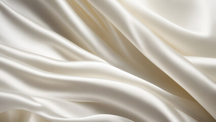 Obraz premium pure snow white silk, satin smooth fabric, an exquisitely delicate fabric 