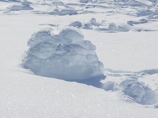 Fototapeta na wymiar a pile of white clean snow
