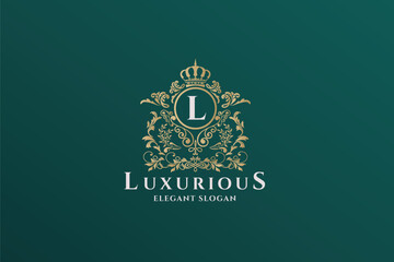 Luxurious Elegant Letter L Logo
