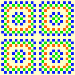 Seamless checks wallpaper. Geometric pattern. Squares background. Polygons ornament. Geometrical motif. Digital paper. Embroidery textile print. Web design. Vector.