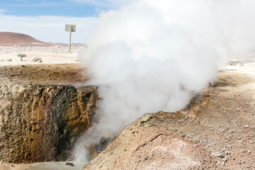 Detail of natural thermal water in Uyuni area