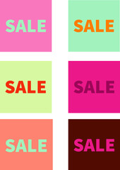 クリックセールセット、グラフィック素材、ニュースフィード用