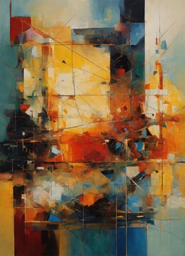 Abstract painting Colorful background