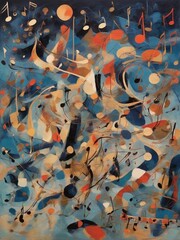 Musical Abstract painting Colorful backgrounds