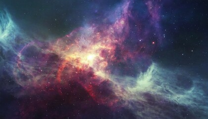 space nebula 3d illustration for use with projects on science research and education