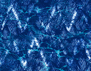 Blue fabric texture, batik pattern, shibori design. Blue tones. 