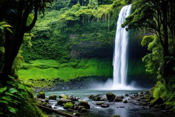 Akaka Falls: A Stunning Waterfall Amidst the Greenery of Hawaii's Forest Landscape