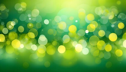 Fototapeta premium abstract green background with bokeh green gradient lighting with yellow tone blur green gradient background abstract nature blurred backdrop vector illustration ecology concept for your graphic