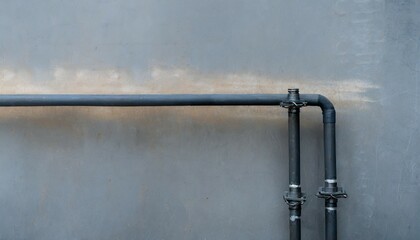 horizontal metal pipe made of metal on background