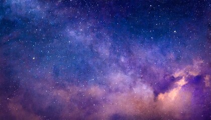 nebula and stars in night sky web banner space background - Powered by Adobe