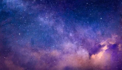 Foto auf Acrylglas nebula and stars in night sky web banner space background © Art_me2541