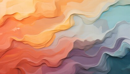 Fototapeta premium abstract creation with muted palette and vibrant pastel colors ,background 