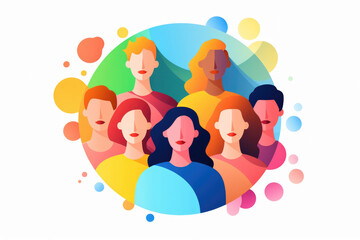 Diverse women representation in modern illustration