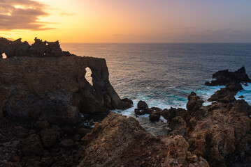 Punta de Juan Centellas cape at sunset, Tenerife Island, Spain - 687627732