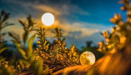 Fototapeta premium extremely detailed extreme closeup unreal imagination with moon boca nature background top view in style of nature unreal imagination photography