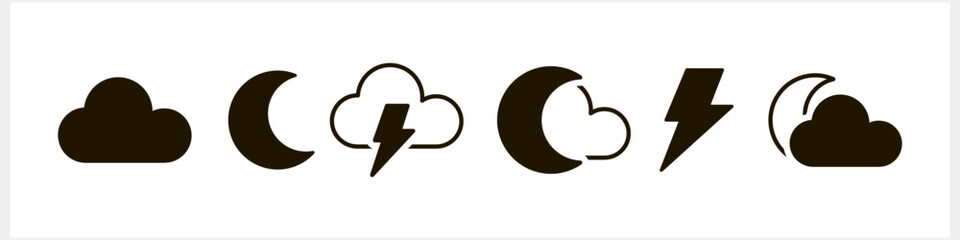 Stencil weather clipart isolated Doodle art Vector stock illustration EPS 10