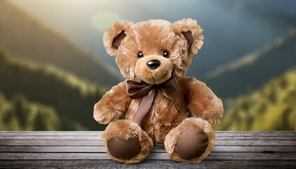 cute brown teddy bear stuffed animal on a background