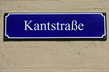 Emailleschild Kantstraße