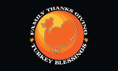 Thanks Giving T-shirt Design Vector Template