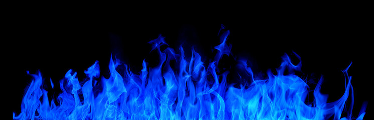 fire hot single long blue stripe on black
