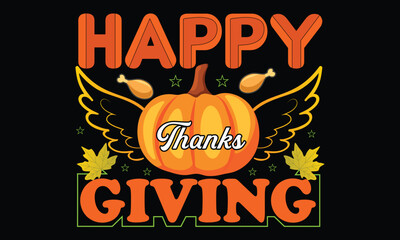 Thanks Giving T-shirt Design Vector Template