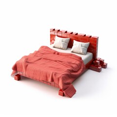 bed brickred