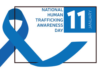 National Human Trafficking Awareness Day lettering. Handwriting text Opposite Day calligraphy banner. Hand drawn vector art.