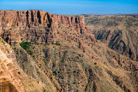 The Asir Mountains from the Habala (Al-Habalah) viewpoint, one of the most popular travel destination in Saudi Arabia.